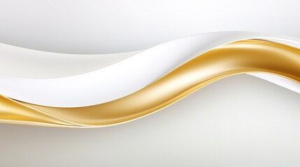Abstract gold and white wave design.