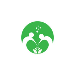 best tree plantation logo vector icon