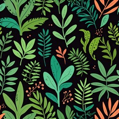 Green Leaves Pattern