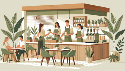 Concept vector illustration of business situation.	
