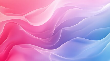 Obraz premium A smooth, flowing abstract design with pink and blue gradients.