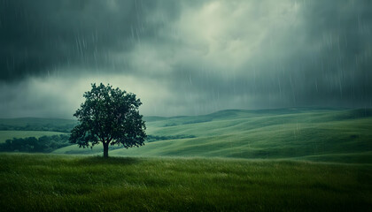 rainy day scene wallpaper