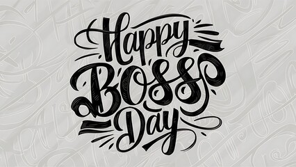 Boss Day, Poster, Banner, typography, Boss Day Poster, calligraphy, Boss Day Banner, text, Social Media Poster, Happy Boss Day,
