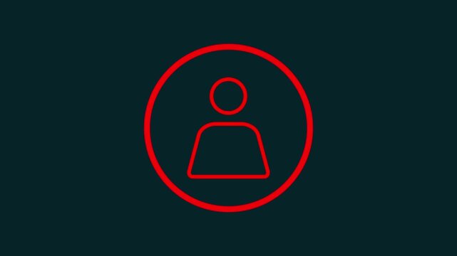 Secure login to user account icon animation on background.