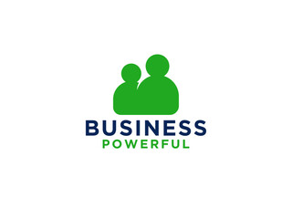 Abstract People Logo. Geometric Shape Simple Human Icon isolated on White Background.