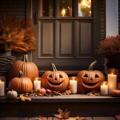 Obraz premium Halloween pumpkin and free space for your decoration