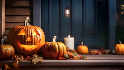 Halloween pumpkin and free space for your decoration