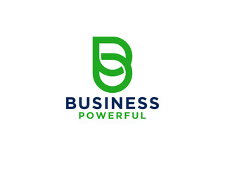 Initial Letter B Logo. Linear B Letter with Line Symbol Combination Infinity Style isolated on White Background.