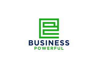 Initial Letter E Logo. Geometric Shape isolated on White Background. Usable for Business and Branding Logos.