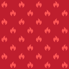 Fire And Flames Vector Seamless Pattern