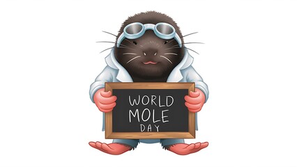 World Mole Day, Poster, Banner, Vector Illustration, Art. Mole Day,
