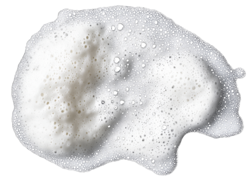 Soap foam with lots of bubbles on transparent background (png image) - Powered by Adobe