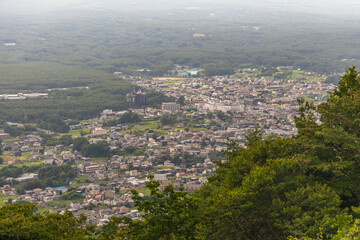 Lake Kawaguchi viewpoint from Mt. Fuji Panoramic Ropeway, Fujikawaguchiko, Minamitsuru District, Yamanashi, Japan