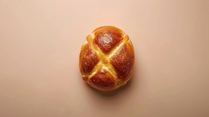 Top view of hot cross bun