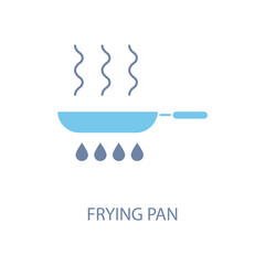 Fototapeta premium frying pan concept line icon. Simple element illustration. frying pan concept outline symbol design.