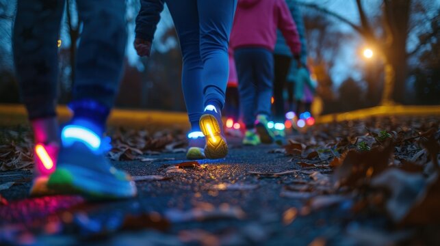 Night Run or Walk: Engage in a local night run or walk event, where themed glow sticks and reflective gear make for a thrilling and active evening experience.
