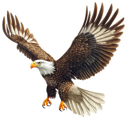 Obraz premium Eagle bird flying illustration