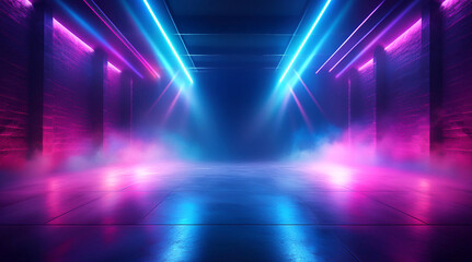 ステージ　ネオン　舞台　スタイリッシュ　背景　音楽　スモーク　光　スポットライト　バックグラウンド