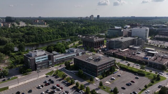 Carleton university ottawa aerial of campus