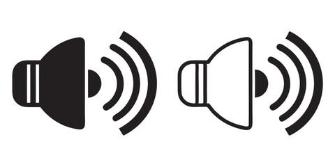 Audio Volume Control Icons Set