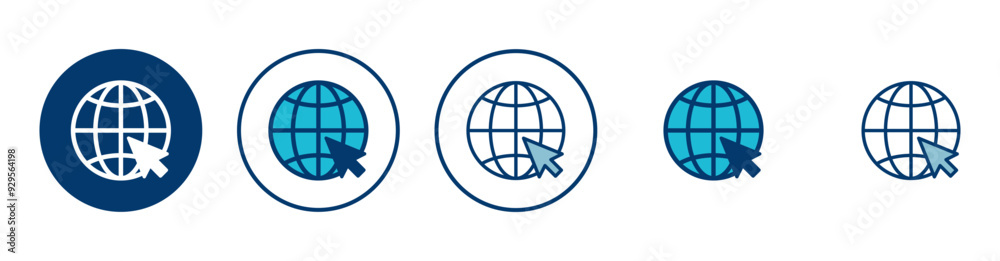 Wall mural web icon vector isolated on white background. website vector icon. internet world vector