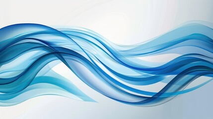 Fototapeta premium Abstract Blue Waves Design