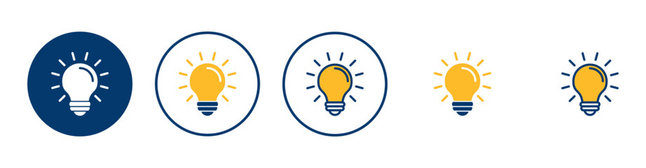 Lamp icon vector isolated on white background. Light bulb icon vector. Idea vector icon