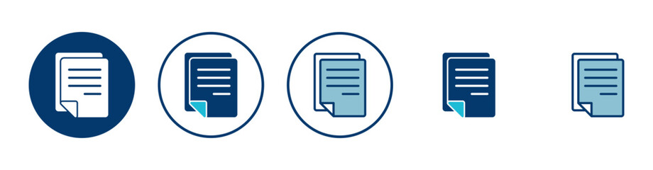 Document icon vector isolated on white background. Paper icon. File Icon