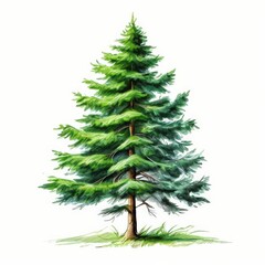 the AI Image Generator, a Fir tree isolated