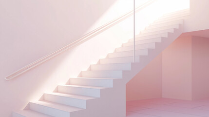 Fototapeta premium Minimalist handrail design, clean and simple