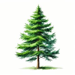 the AI Image Generator, a Fir tree isolated