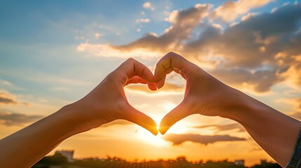Heart-Shaped Sunset