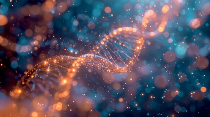 Obraz premium Illustration of the DNA double helix by modern scientists