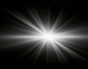 Fototapeta premium white light lens flare effect in black background