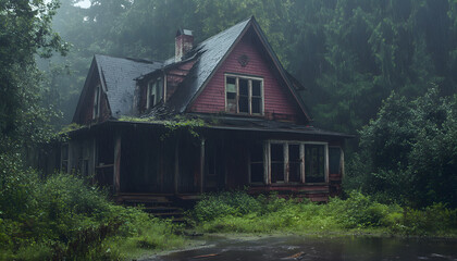 Obraz premium rainy day scene wallpaper