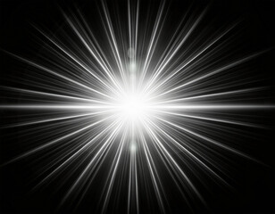 Fototapeta premium white light lens flare effect in black background