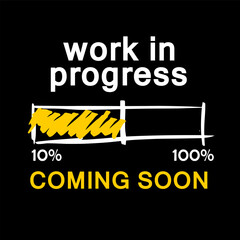 Work in progress, coming soon, illustration doodle