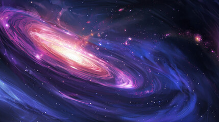 Fototapeta premium beautiful illustration of a galaxy in space