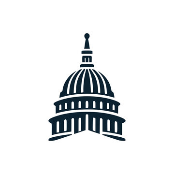 recommend clip art: simple capitol building government logo vector illustration template design