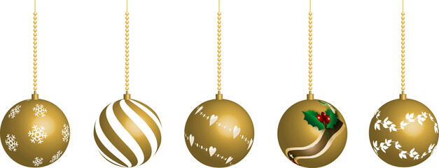 クリスマスオーナメント　金色