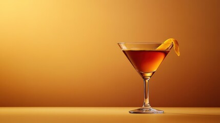 A cocktail against a neutral, solid color background