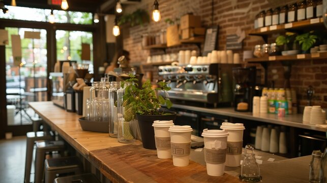 Coffee shop using only reusable cups