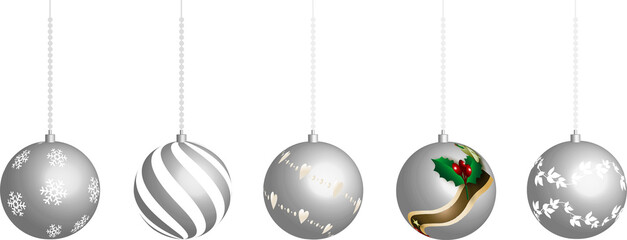 クリスマスオーナメント　銀色