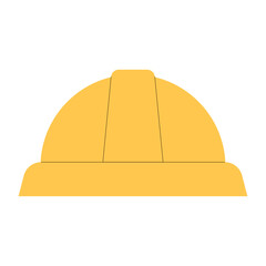 Yellow hard hat safety gear graphic Vector