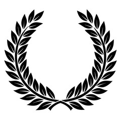Obraz premium Wreaths and branches with leaves. laurel wreaths and branches collection. Laurels wreaths, swirls, twigs and flower ornaments.