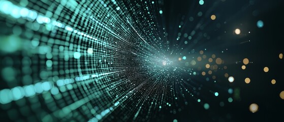 Techno grid with electronic effects and clean, sharp lines, background, Generative AI 