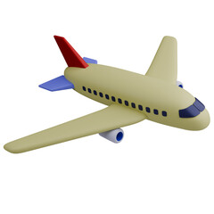 3d trave icons. the plane. 3000x3000 px