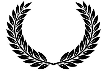 Obraz premium Wreaths and branches with leaves. laurel wreaths and branches collection. Laurels wreaths, swirls, twigs and flower ornaments.