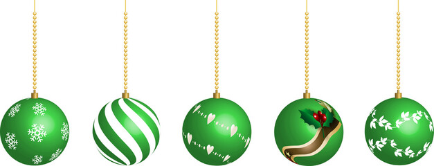 クリスマスオーナメント　緑色