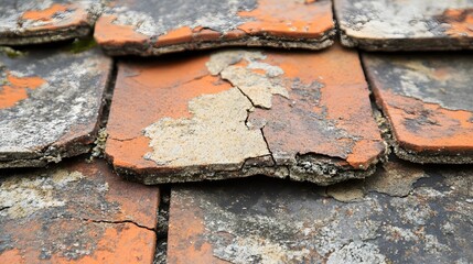 What are the first signs of cracks and dents on a shingle roof caused by hail